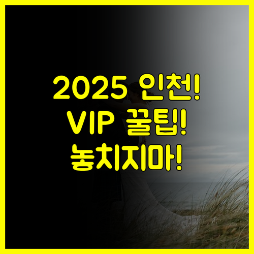 2025년 인천 웨딩박람회 일정 완벽 가이드 VIP 혜택 신청 팁