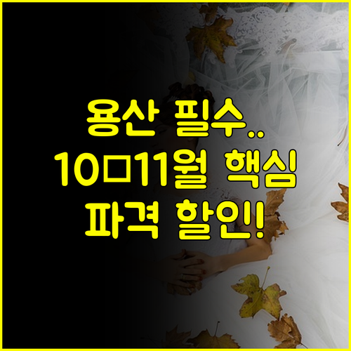 핵심만 담은 용산 웨딩박람회 10월 11월 일정과 파격 할인 혜택 A to Z