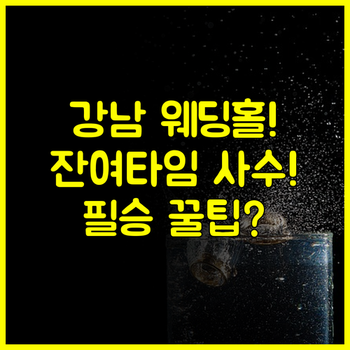 강남 웨딩박람회 코엑스 웨딩홀 잔여 타임 확보하는 필승 노하우 공개