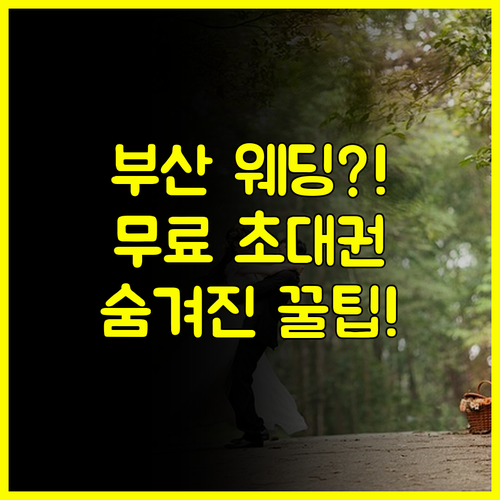 2025 부산 웨딩박람회 숨겨진 제휴 혜택과 무료 초대권 신청 가이드