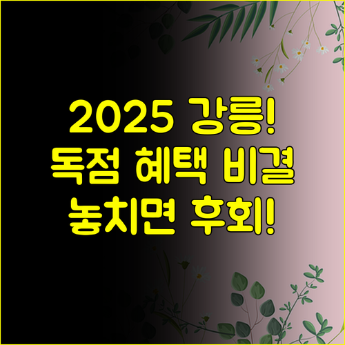 2025 강릉 웨딩박람회 최신 독점 혜택 선점 비결 및 노하우