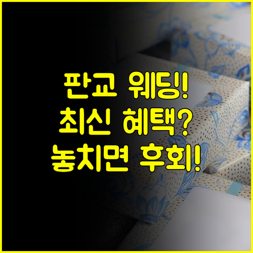 판교 결혼박람회 일정 최신 혜택 완벽 가이드 웨딩페어 필수 정보